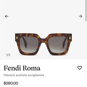 Fendi Brown Oversized Square Sunglasses